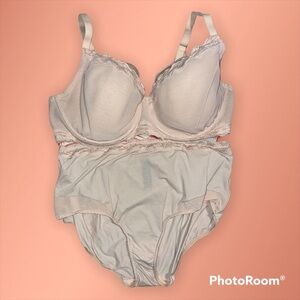 Natori Pure Allure T-Shirt Bra 36DDD matching Panty size Large